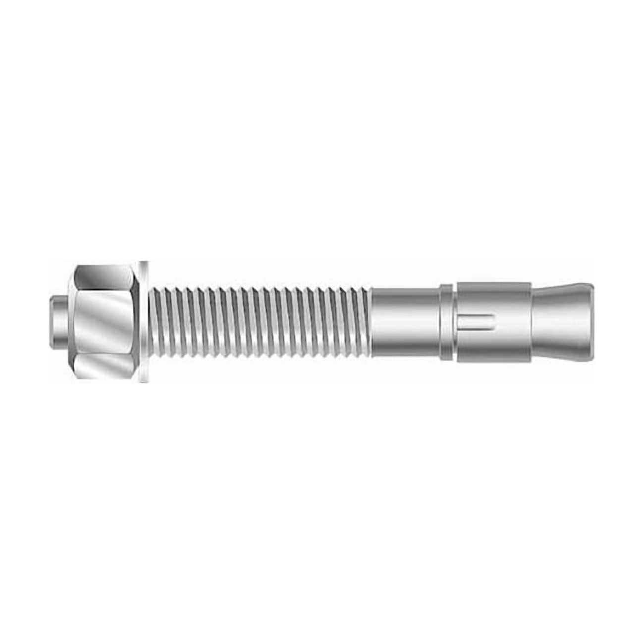 SUP-R-STUD + Wedge Anchor, 3/4" Dia., 5-1/2" L, Steel Plain, 5 PK 273451S