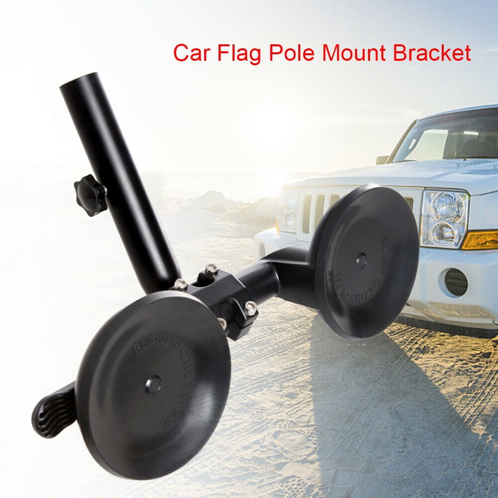 Mkyiongou Car Flag Pole Bracket Adjustable 2 Suction Cup Support ...