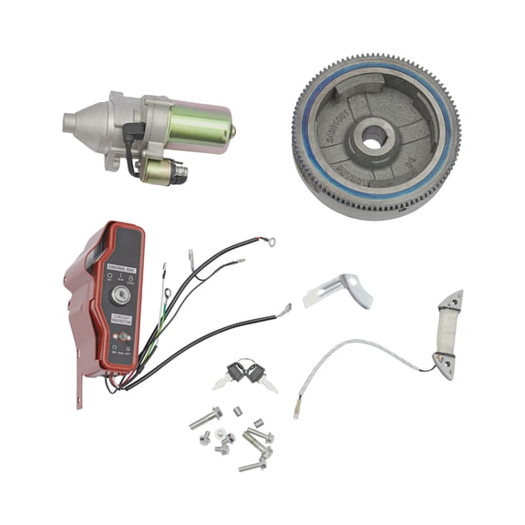 Mkyiongou Electric Engine Flywheel Starter Motor Start Kit For Honda GX390 13HP GX340 11HP