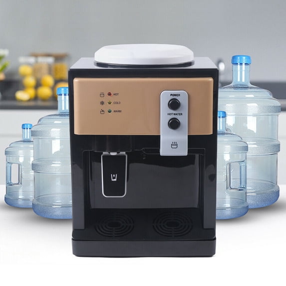 Mkyiongou Electric Top Loading Countertop Water Cooler Dispenser Warm &Hot&Cold Water