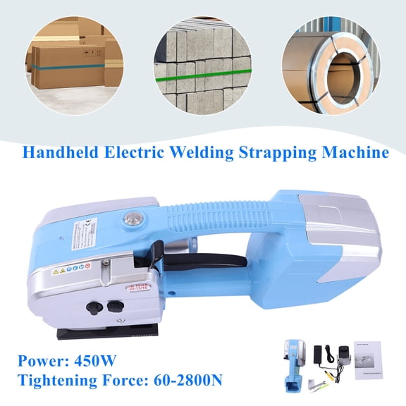 Mkyiongou Handheld Electric PP/PET Strapping Machine Battery Powered Strapper Packing Tool
