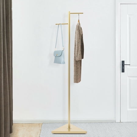 Mkyiongou Metal Coat Rack Clothes Rack Storage Clothing Display Rack Retail Store 2 Hooks