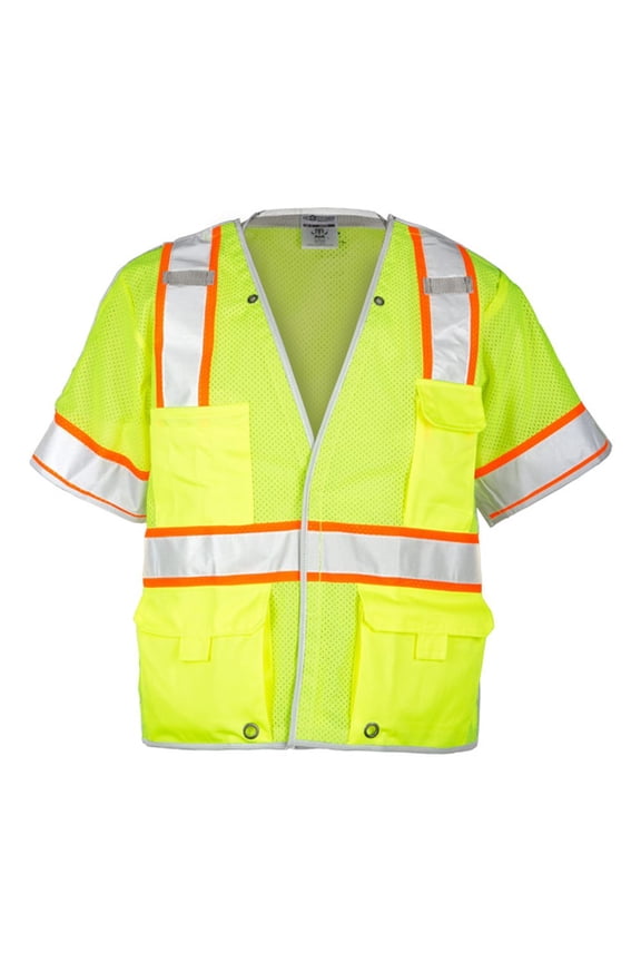B60829174 Premium Brilliant Series Breakaway Class 3 Vest, Lime - Medium