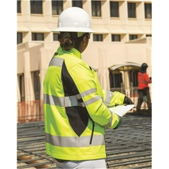 Ml Kishigo B88729175 Premium Black Series Unisex Soft Shell Jacket, Lime - Large