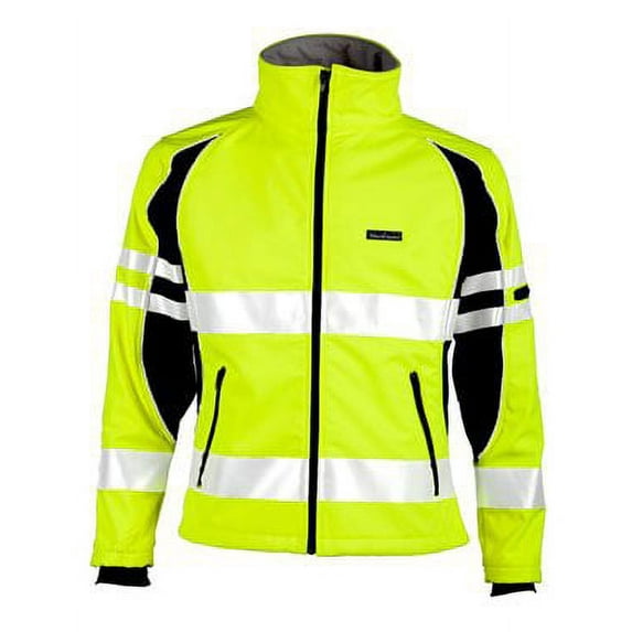 Ml Kishigo B88729176 Premium Black Series Unisex Soft Shell Jacket, Lime - Extra Large