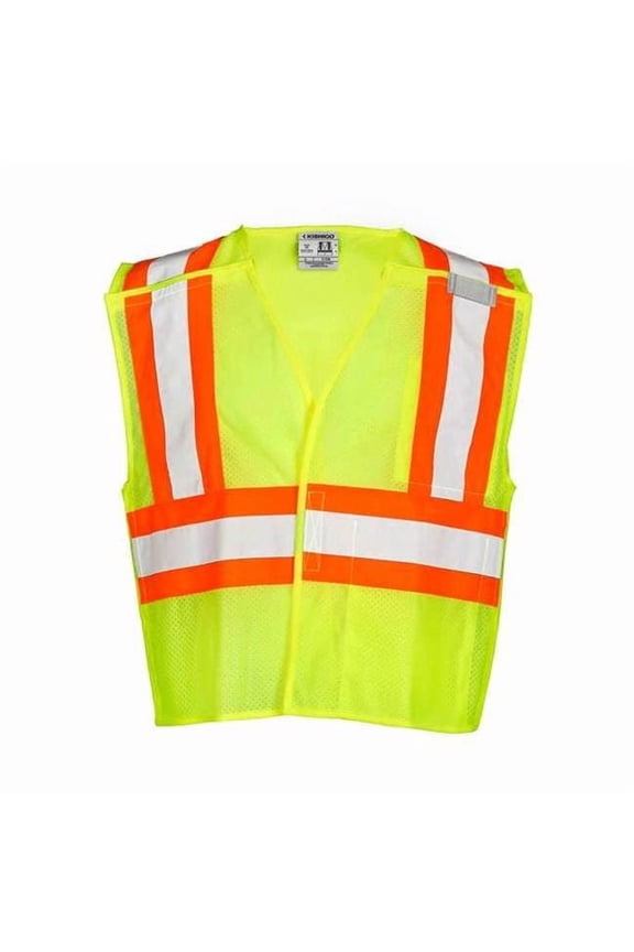 Kishigo Breakaway Hi Vis Vest,Class 2,L,Lime 1174-L