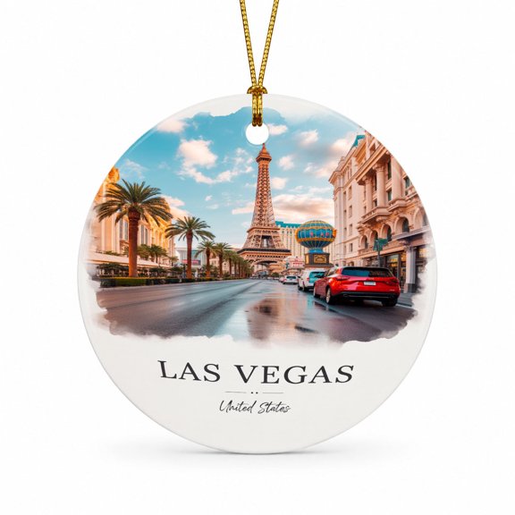 Mlas Christmas Souvenir Keepsake, Las Vegas Travel Vacation Ornament