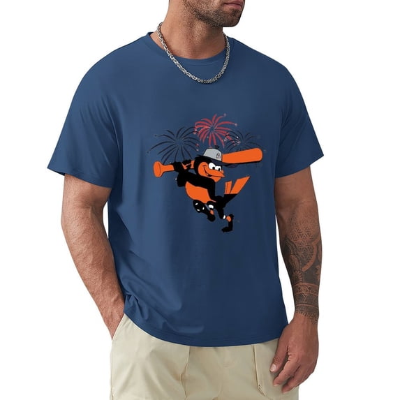 Mlbba Baseball Team Balti-more Orioles Balti-more Maryland Unisex T-shirt Adults Fashion Breathable Shorts Sleeves Crew Neck Shirts Light Sportshirts
