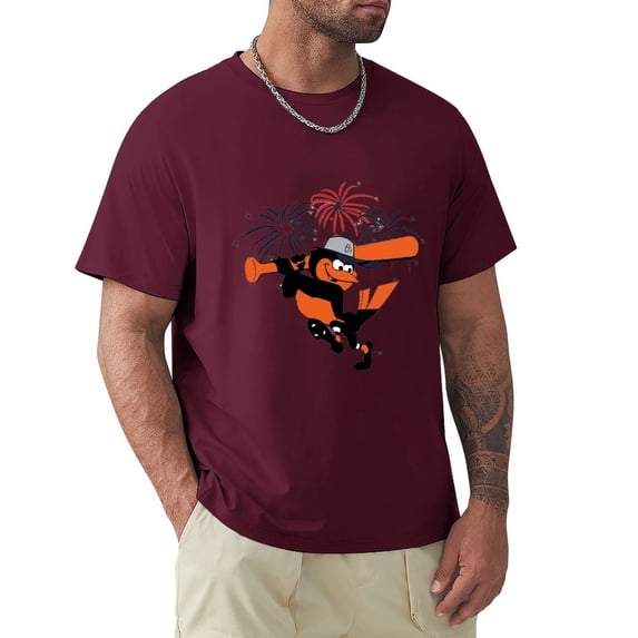 Mlbba Baseball Team Balti-more Orioles Balti-more Maryland Unisex T-shirt Adults Fashion Breathable Shorts Sleeves Crew Neck Shirts Light Sportshirts