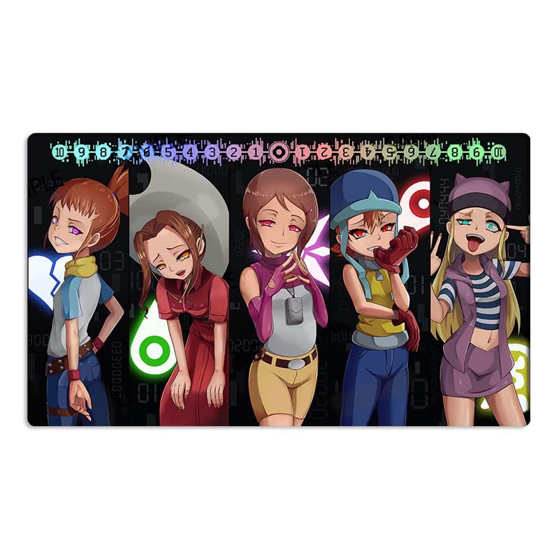 Mlikemat Digimon Playmat - WarGreymon Design, TCG Game Mat With Zones, Includes Free Carry Bag