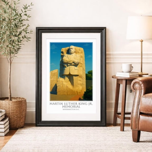 Mlk Jr Memorial Travel National Monument Wall Art, Unframed Poster