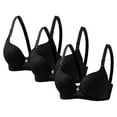 thumbnail image 1 of Mlkoz 3 Pack Bras for Women Push Up Underwire Bra 2026 Everyday Bras Plus Size Breathable Solid Color Full Support Bras, 1 of 6