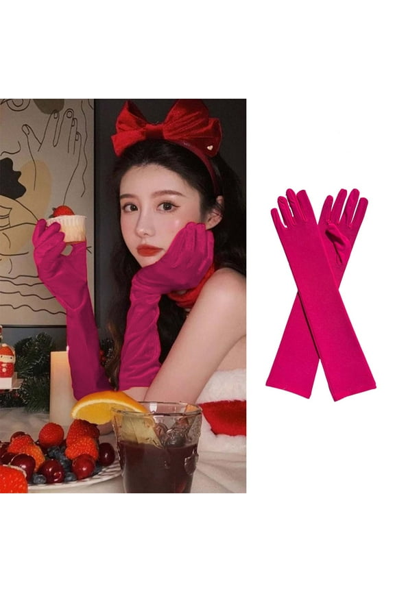 Adult Over Elbow Stretch Long Spandex Opera Gloves on Clearance