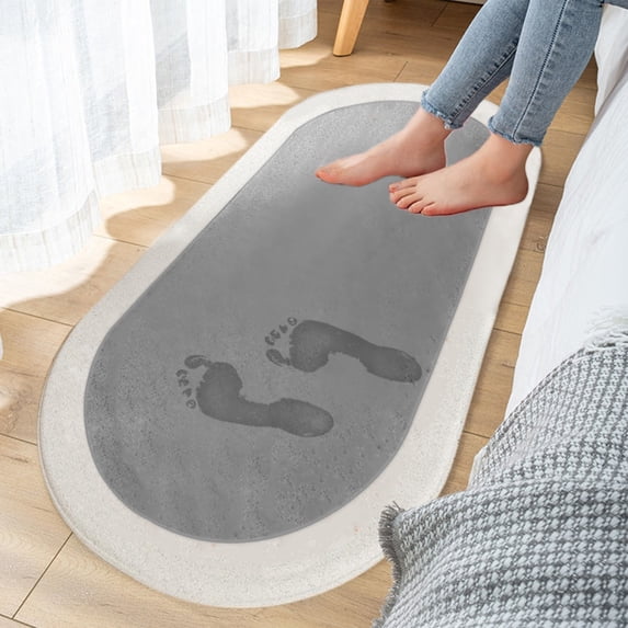 Mlkoz Bedroom Rug Clearance, Soft Bedroom Mats Shaggys Rugs For Bedroom Oval Rugs Room Carpet Living Room Runner Rugs Soft Comfortable Water Absorption Non Slip Thick Machine Washable Rug, Men Gifts