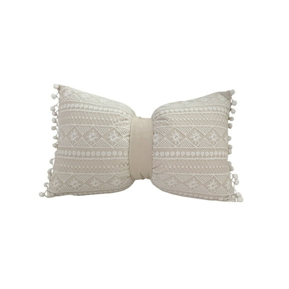 Mlkoz Chair Pads, And Linen Floral Sofa Cushion Two-purpose Bow Lumbar 19.6x11.8 Inches Mother's Day Gift, Women Gifts