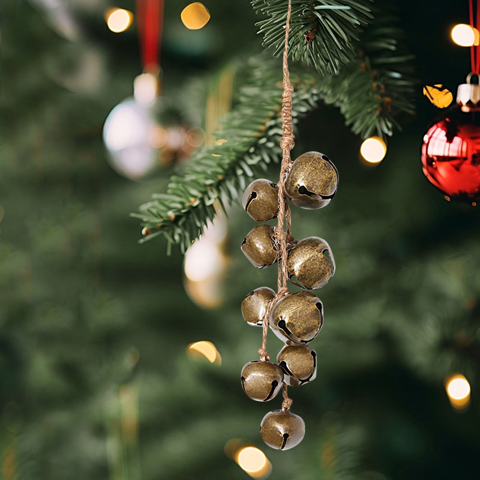 Mlkoz Christmas Decorations, Bells Pendant Rope Bells Metal Bells Home ...