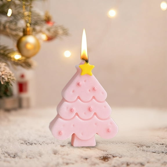 Mlkoz Christmas Decorations, Cute Christmas Tree Gift Set Christmas Candle Christmas Tree Shape Decoration Accompanying Gift Candle, Christmas Gifts