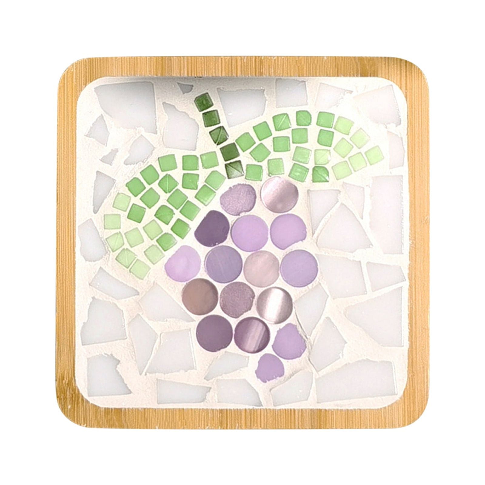 Mlkoz DIY Glass Tiles For Crafts Mixed Color Kits With Wooden For