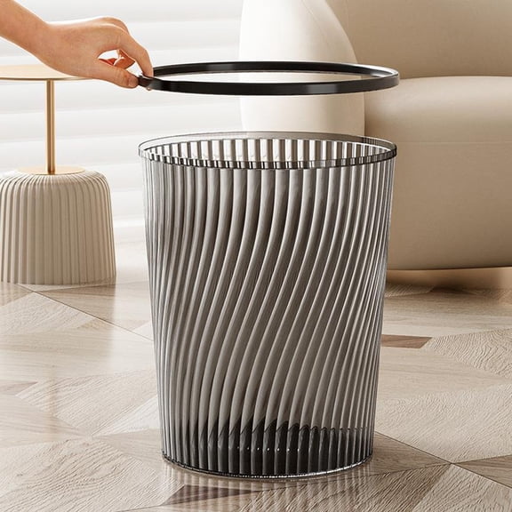 Mlkoz Desk Lamp, Vertical Light Translucent Large Capacity Trash Can Style Trash Can 15L, Women Gifts