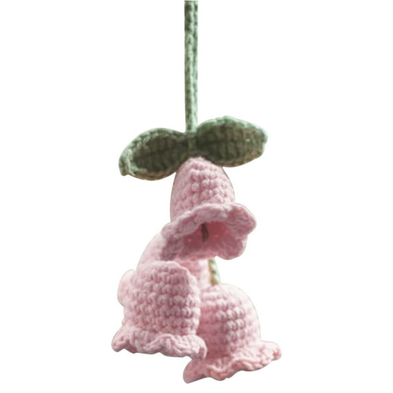 Mlkoz Hanging Ornaments, DIY Knitted Plant Decoration Car Decoration, Rearview Mirror Pendant, Wool Accessories Inside The Car, Birthday Gifts