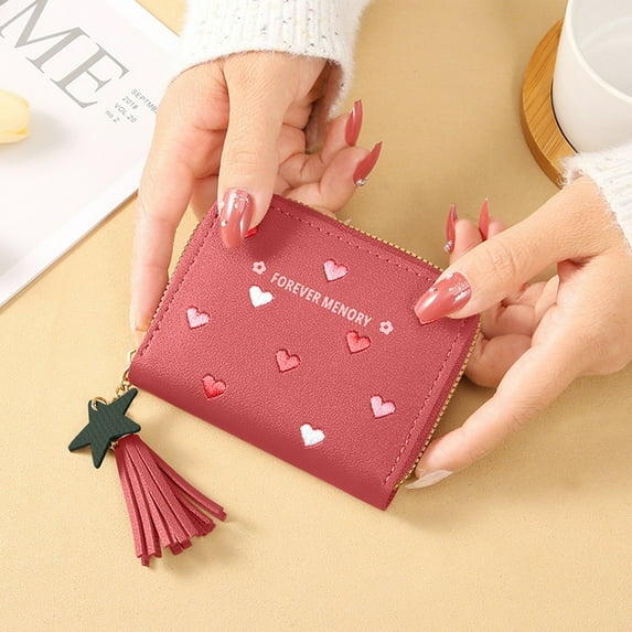 Mlkoz Home Decor, Womens Wallet With Slots Small Wallets For Women Bifold Slim Coin Purse Zipper ID Card, Birthday Gifts