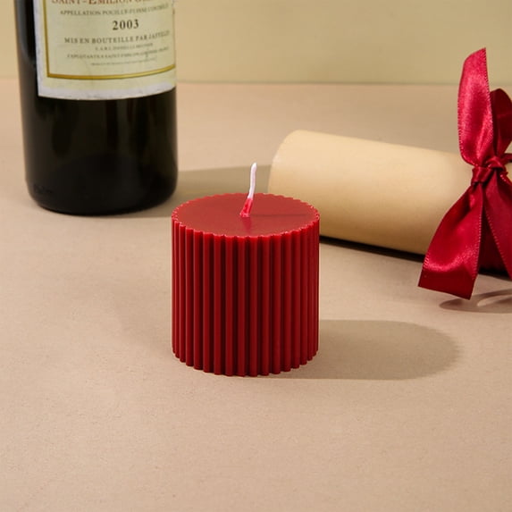 Mlkoz Home Decoration, Antique Burgundy Column Aroma Candle Romantic Wedding Candle Wedding Gift Home Candle, Mother's Day Gifts