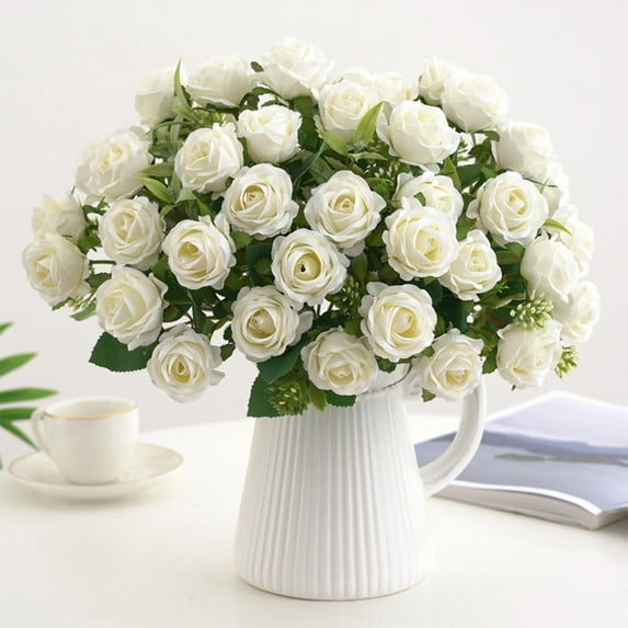 Mlkoz Home Decoration,, 1Pc Artificial Flower Home Decor Portable Branch Simulation Rose For Wedding Fake Rose Ecologically Friendly For Party Artificial Flower Exquisite Decor, Men Gifts