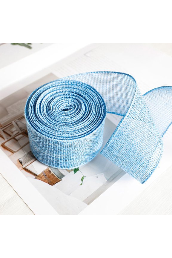 Home Decoration, Ribbon With Lace Edge Color Imitation Linen Ribbon Handmade Bow Satin Ribbon Gift Box Packaging Pures Color Ribbon, Birthday Gifts