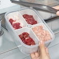 thumbnail image 1 of Mlkoz Home Organization Clearance, 4 Compartment Snackle Box Container For Fridge Divided Tray With Lid Clear Refrigerator Organizer Bins Plastic Food Storage Containers For Snack Fruit And More, 1 of 6