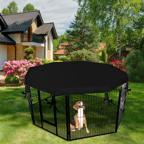 Mlkoz Home Storage Organizer, Dog Playpen Cover -Sun/Rain Proof Dog Pen Cover Provide Shade And Security Outdoor Indoor, Fits 24in Pet Playpen With 8 Panels (Note: Playpen Included), Men Gifts