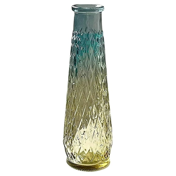 Mlkoz Home decoration, Embossed Glass Vase Elegant Home Decor Flower Arrangement Centerpiece For Living Room Dining Table Wedding Decor, Women Gifts