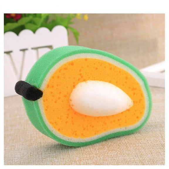 Mlkoz Household Cleaners, Fruit Style Towel Sponge Wipe Fruit Style Thickened Sponge Scouring Pad Kitchen Strong Decontamination Dishcloth, Women Gifts