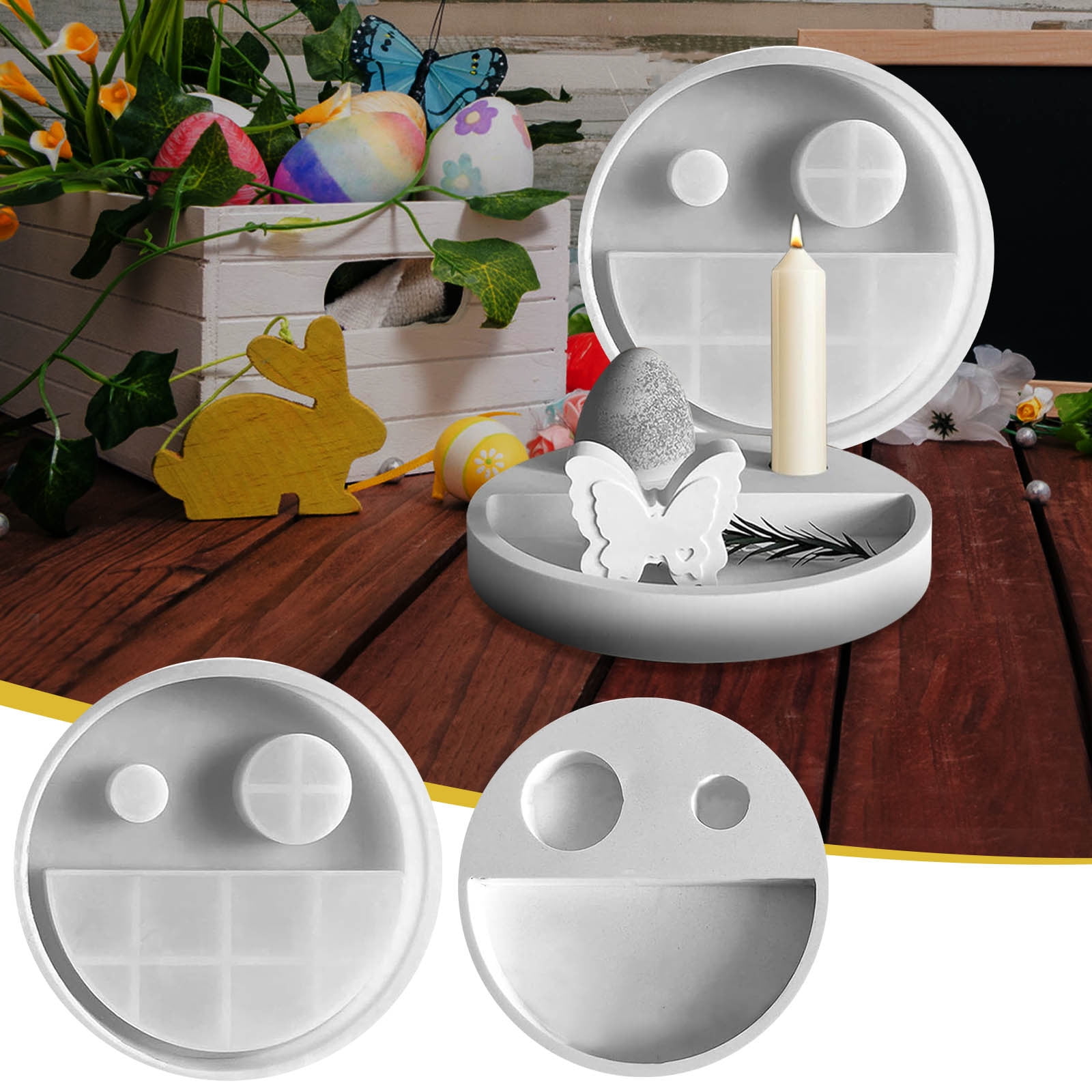 Mlkoz Kitchen Decor, Circular Sized Hole Candle Mould Aromatherapy ...