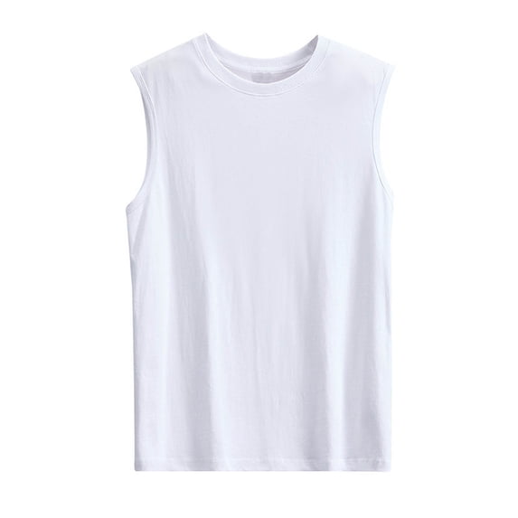 Mlkoz Mens Gym Casual Tank Tops Running Workout Sleeveless T-Shirts Tank Training Fashion Comfortable Solid Shirts M-4X