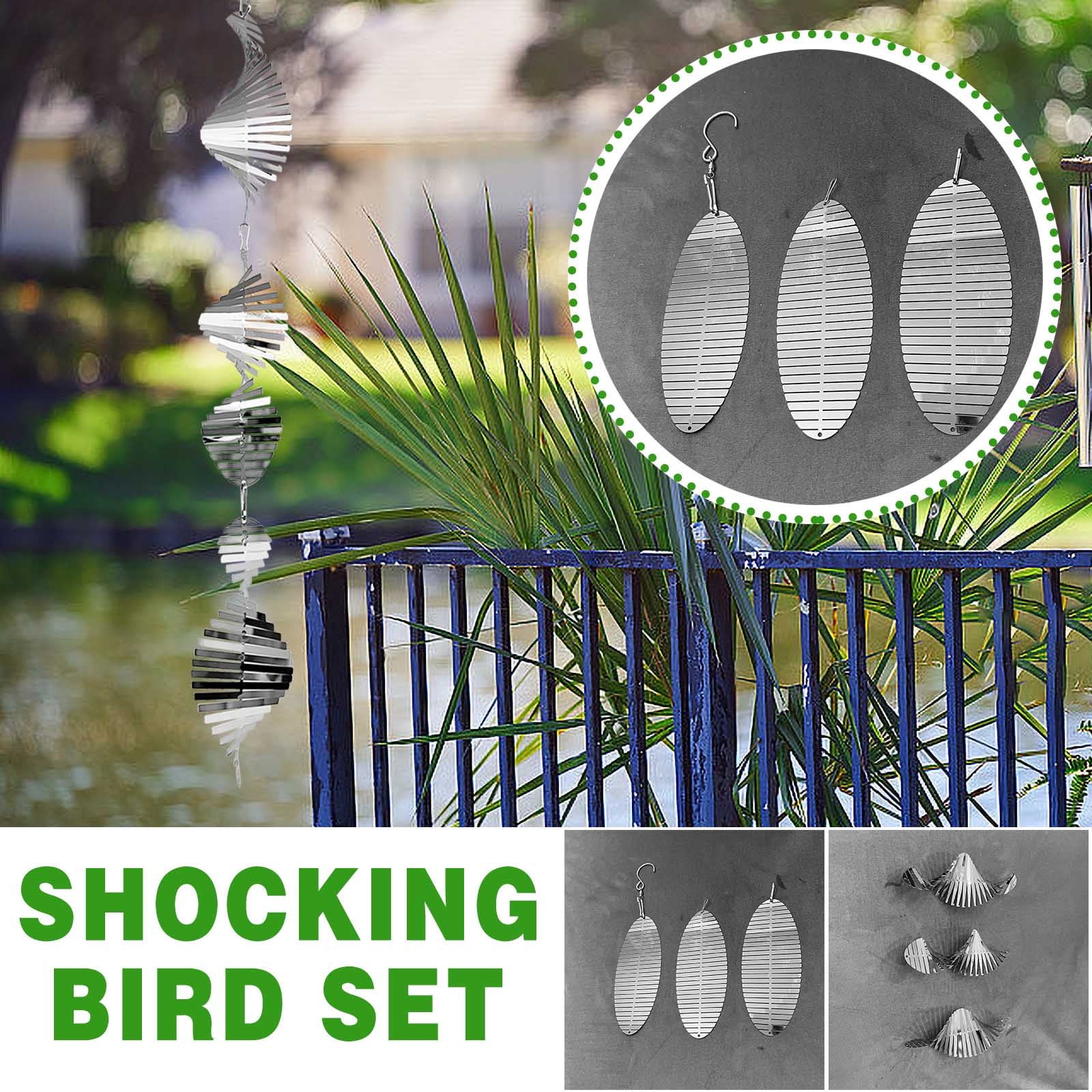 Mlkoz Metal Bird Scare Discs Set Highly Reflective Double Sided Bird Reflectors Extra Sparkly