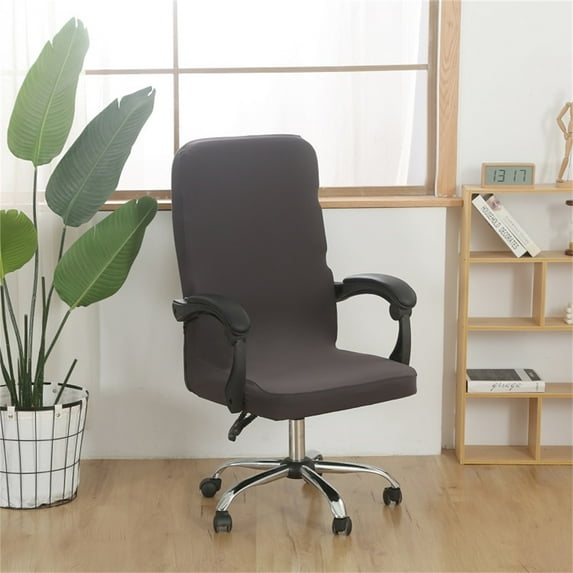 Mlkoz Office Chair Covers, Solid Color Brushed High Elastic Chair Cover Soft And Comfortable Chair Seat Cover -proof And- Chair Slipcover Suitable For Dining Chair, Men Gifts