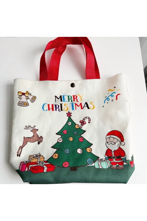 Organization and Storage, Christmas Gift BagPresent SackCanvas Tote Christmas Eve Handheld Bag For Candy And Apples Carry Packaging Pouch, Birthday Gifts