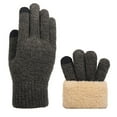 thumbnail image 1 of Mlkoz Outdoor Men Women's Winter Gloves With Fleece Lining Touchscreen Warm Stretched Thick Knitted Gloves Thermal Gloves,, 1 of 4