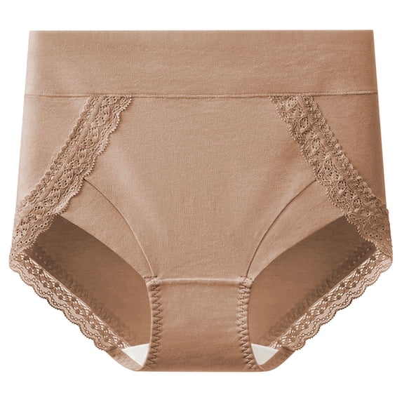 Mlkoz Period Underwear for Women Soft Stretch Briefs Solid Lace Panties Breathable High Waisted Underwear