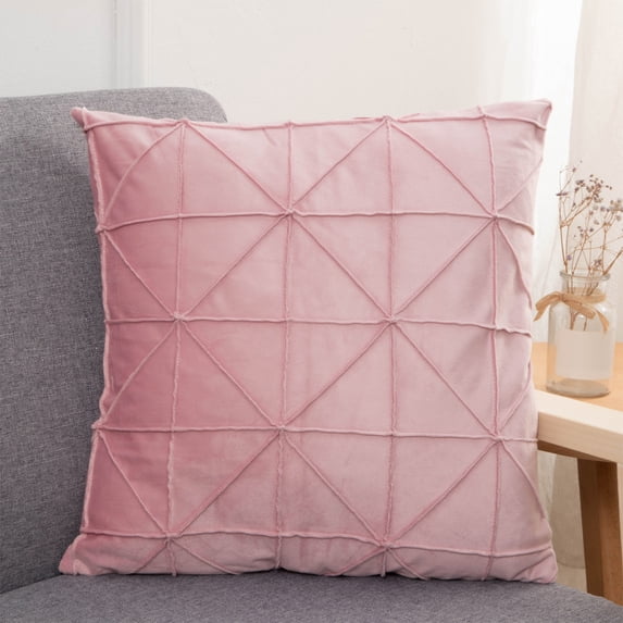 Mlkoz Pillow Cases, 17.7x17.7 In Velvet Check Bed Headrest Backrest Cushions Soft Filling Suitable For Headboard Sofa And Floor Cushions Decorative Lumbar Support, Birthday Gifts