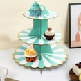 thumbnail image 1 of Mlkoz Room Decor, Three Tier Paper Foil Cake Stand Children Adult Birthday Party Event Anniversary Celebration Cake Stand, Men Gifts, 1 of 6