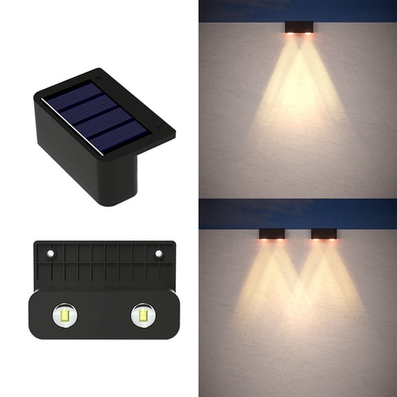 Mlkoz Solar Lights Outdoor, Solar Powered Step Lights or Waterproof Courtyard Lights Railing Pole Lights Step Lights Fence Lights Decorative Staircase Lights Wall Fence Lights, Birthday Gifts