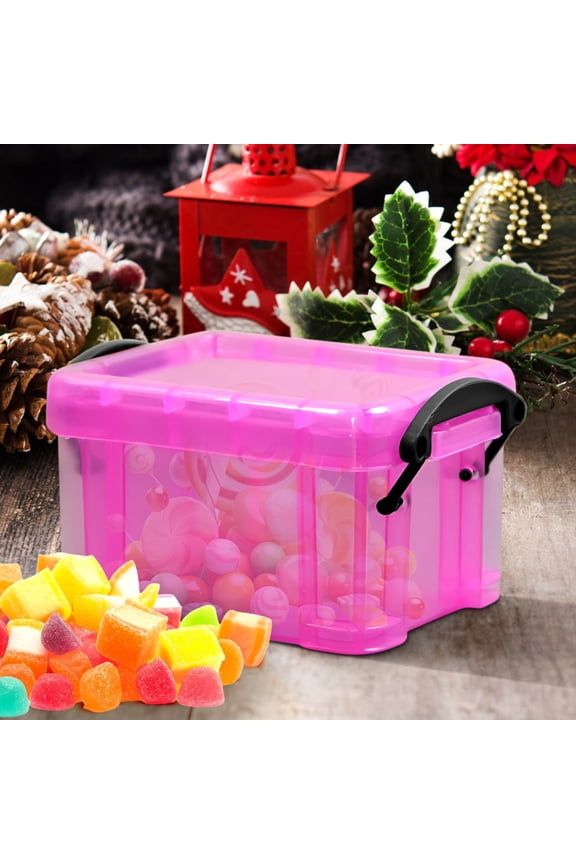 Storage Trunks & Bag Clearance, Candy Color Mini Storage Box Transparent Storage Box 0.14 Liters Small Glove Box Cute Lock Jewelry Box, Home Gift