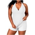 thumbnail image 1 of Mlkoz Summer Womens Tankini Bathing Suits Plus Size Solid Color Sets Adjustable Top Casual Two Piece Swimsuit, 1 of 8