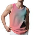 thumbnail image 1 of Mlkoz Tank Tops Men Sleeveless Slim Shirts Gradient Gym Running Workout Beach Tees Summer Wide Shoulder Tank S-5X, 1 of 7