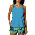 thumbnail image 1 of Mlkoz Tankini Swimsuits for Women Floral Print Bathing Suit Tops and Shorts with Pockets for Summer Beach Modest Bathing Suits S-2XL, 1 of 7