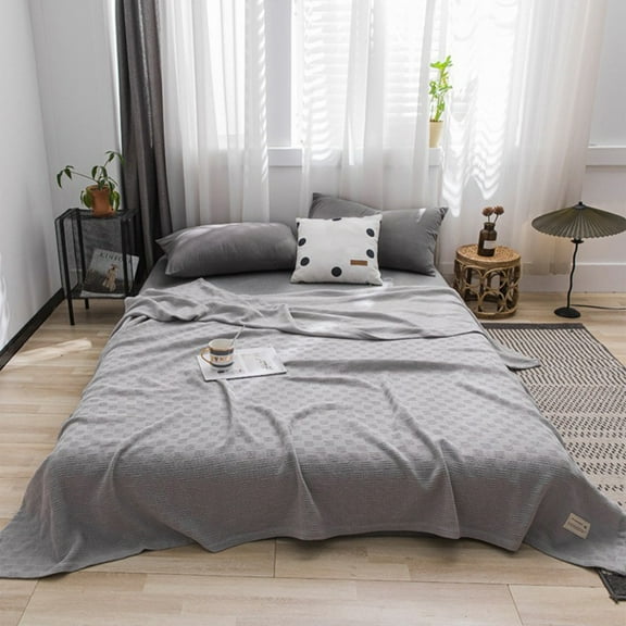 Mlkoz Throw Blanket Clearance, Cotton Bed Blanket Twin Cotton Thermal Blanket Lightweight Bed Throw Breathable Soft Comfortable Blanket For All ason, Men Gifts