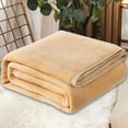 thumbnail image 1 of Mlkoz Throw Blanket Clearance, Plain Color Flannel Blanket For Winter Warm Velvet Conditioning Blanket Picnic Blanket Aviation Leg Blanket 100x150cm, Women Gifts, 1 of 3