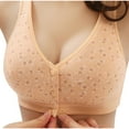 thumbnail image 1 of Mlkoz Tshirt Bras for Women Front Closure Bras Comfortable No Underwire Older Senior Bras, 1 of 1
