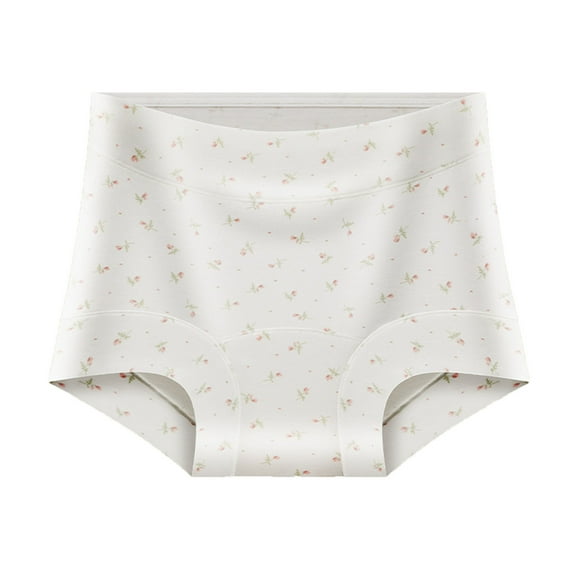 Mlkoz Underwear for Women Mid Waisted Soft Underpants Panties Stretch Breathable Briefs Boy Shorts